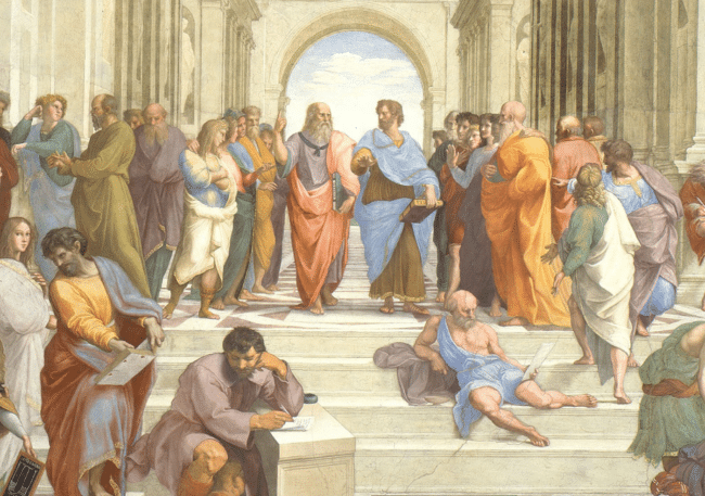 מקטע קטן מתוך הציור הענק - אסכולת אתונה